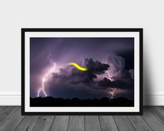 Lightning storm photography print firefly bug picture nature wall art photo