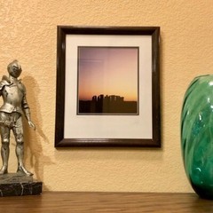 Framed Stonehenge Sunset Fine Art Photographs Signed Ed Collacott Vintage UK