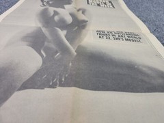 Original 1967 National Mirror Tabloid Newspaper Vintage Nude Model of the Week