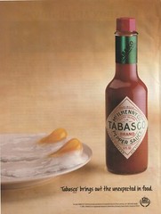 Vintage Printed ad Tabasco pepper sauce eggs 11 x 8 1/2 »