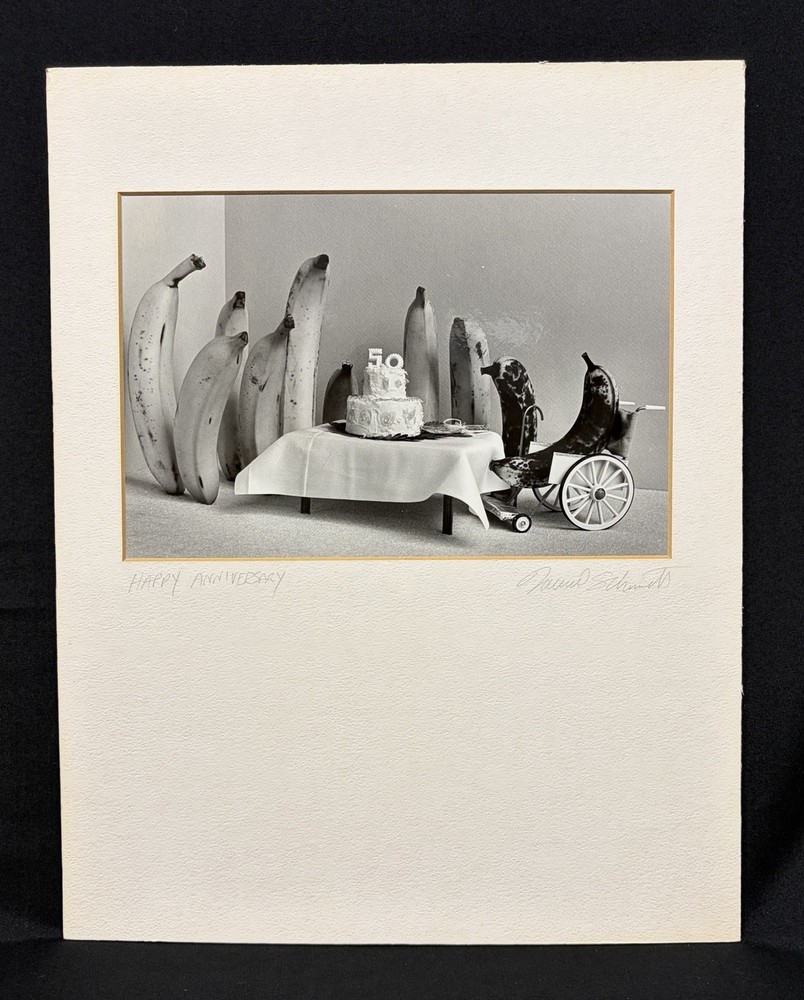 David Schmidt Photographer «Happy Anniversary» (Bananas) B+W Photo Signed (USA)