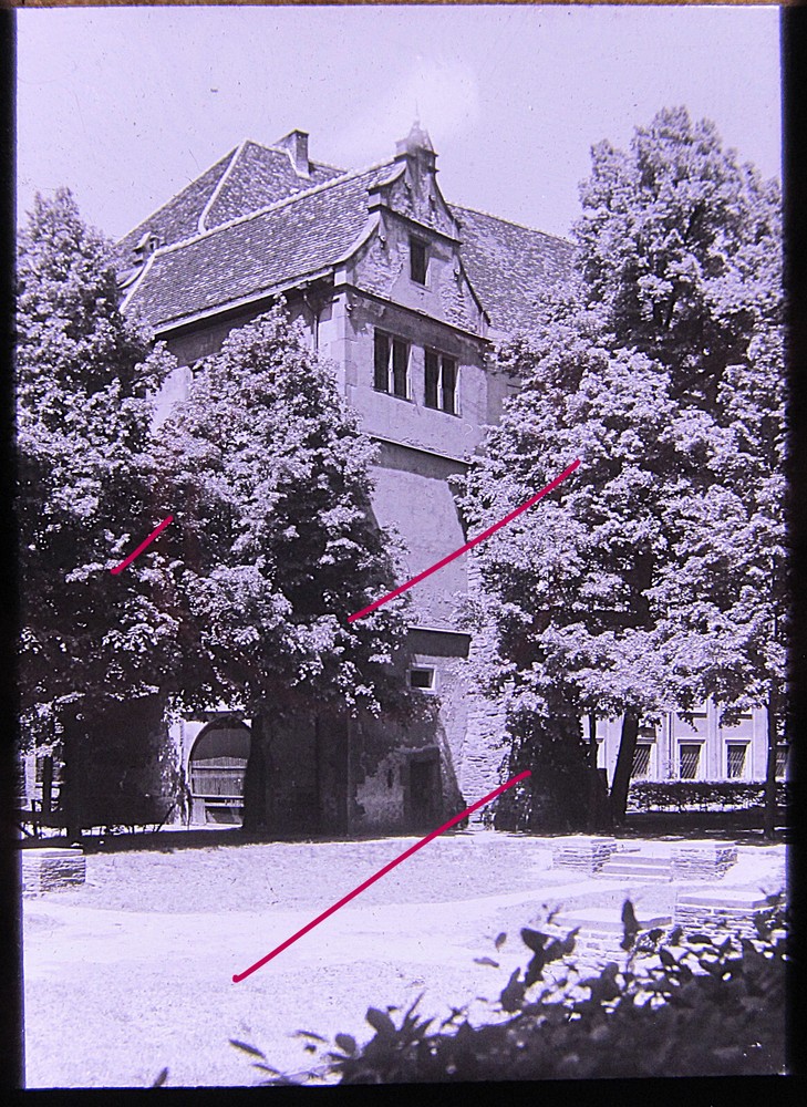 Karlsruhe Durlach Castle Princess Building Historical Motif Glass Picture