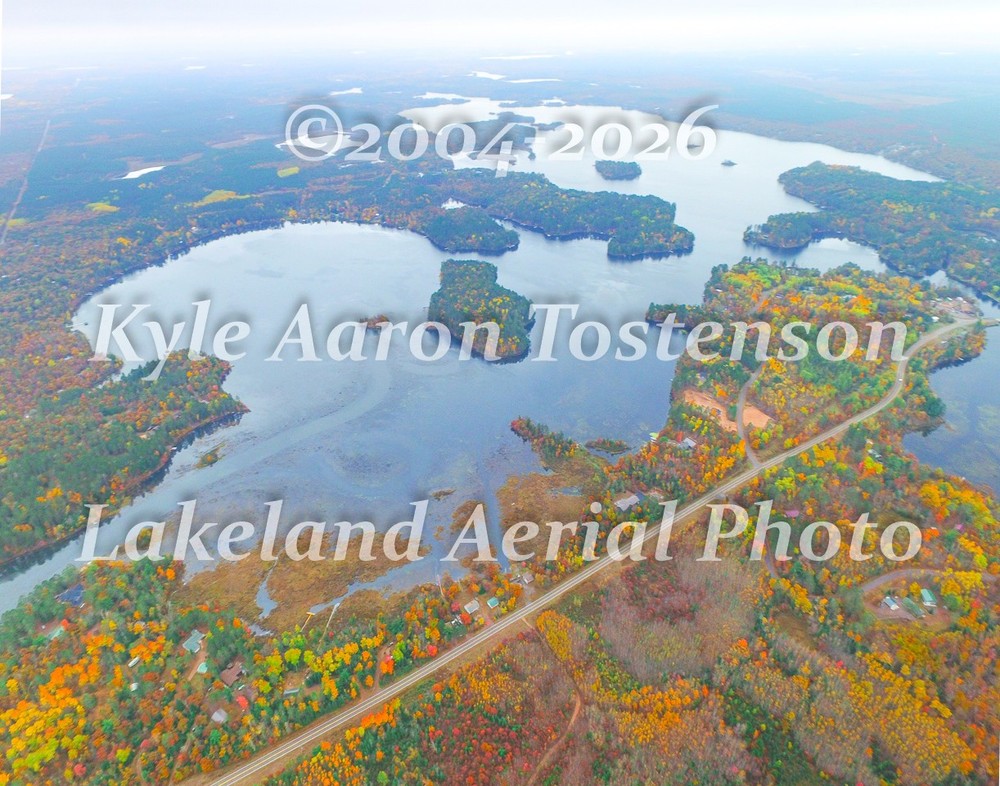 Minong Flowage, Washburn Co., near Minong, Wisc., Overhead Photo. Frame Optional