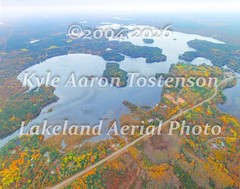 Minong Flowage, Washburn Co., near Minong, Wisc., Overhead Photo. Frame Optional