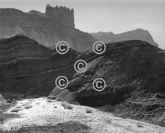 Book Plate Ansel Adams B/W 7.5 x 9.25″ Rocks near Tuba City AZ 1950