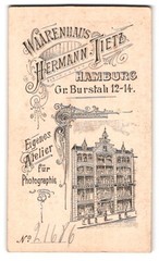 Photography Hermann Tietz, Hamburg, view Hamburg, studio in department store size Bu