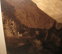 ANTIQUE ADOLPHE BRAUN *CHATEAU DE CHILLON LAKE GENEVA SWISS ALPS* ALBUMEN PHOTO