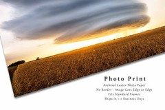 Storm Photography Print – Sculpted Supercell Thunderstorm at Sunset in Oklahoma