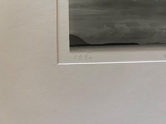 Sucia Islands, Washington 1990 signed b/w photo matted
