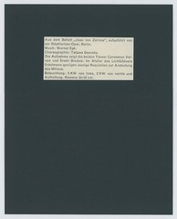 Enkelmann Constanze Vernon Bredow Tanz Joan von Zarissa Egk Gsovsky Berlin 1960