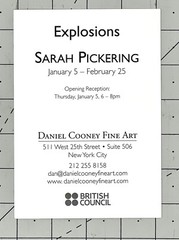 Sarah Pickering (b. 1972) Art Announcement Card – Explosions
