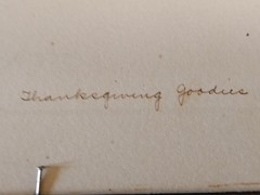 Thanksgiving Goodies by Wallace Nutting Signed and Framed 14″ x 12 1/2″