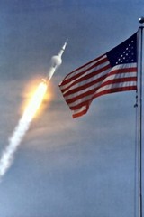 New Photo: Apollo 11 Lunar Landing Mission Launch over American Flag – 6 Sizes!