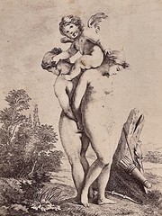 Curiosa Albumen Photograph Engraving François Boucher A. Calavas Paris 1875