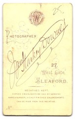 Photograph Starkey & Drones, Sleaford, West Gate 27, Seated Elderly Lady in Du