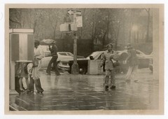 NYC Rain and 42nd and 6th Ave Bryant Park 1976 Press Photo