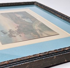 Antique Wallace Nutting 1920’s Framed Signed Mountainscape Hand Tinted Photo