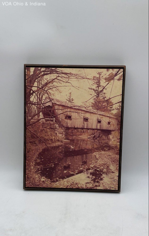 Richard A. Pucillo Eye Encounter Signed Original Photo Covered Bridge Framed Art