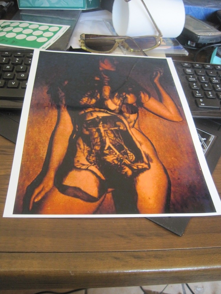 1968 Body Painting Girl Reprint 8.5 X 11 Glossy Paper
