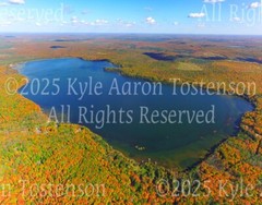 Kentuck Lake, Forest/Vilas Co, Eagle River, Wisc. Aerial Photo. Frame Optional.
