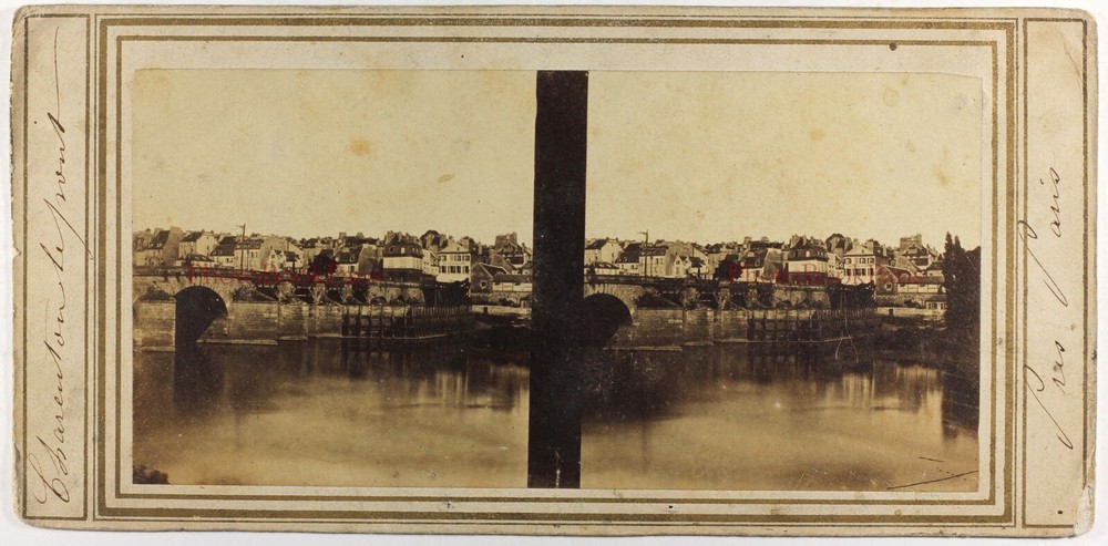 FRANCE Charenton Le Pont Paris Photo Stereo Vintage Album c1858