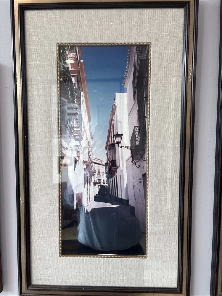 Two Framed European Town Photographs
