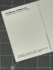 Vintage 1991 MOMA Postcard – Peter Brown – Aki Climbing 1985