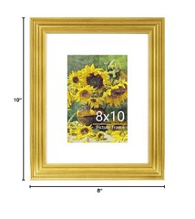 YOUNG POONG 8×10 Picture Frame，Display Pictures 5×7 with Mat or 8×10 With