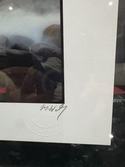 Michael Walsh Framed Signed Photograph Easkey Co. Sligo Ireland 19 1/4”x14 1/2”