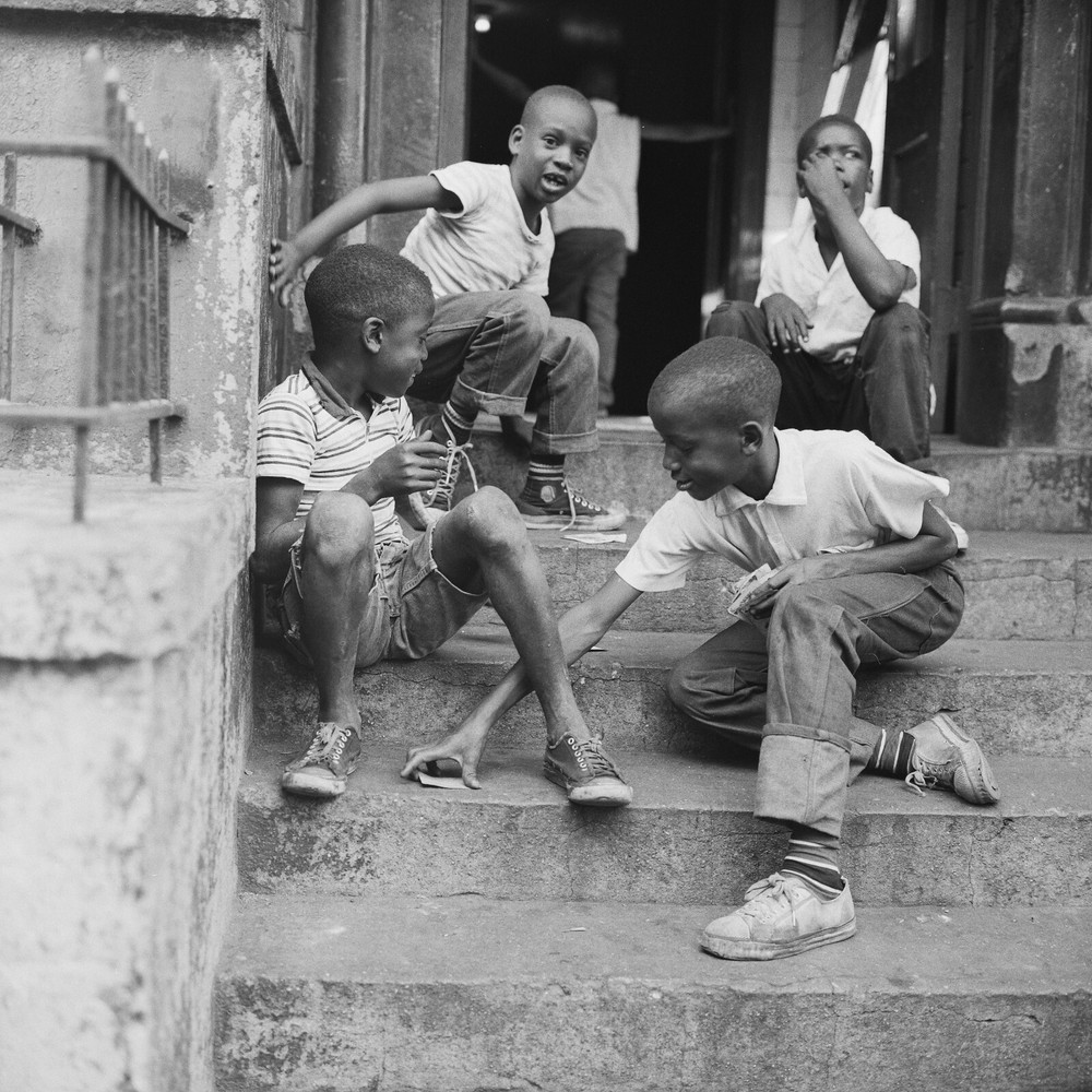 Photo Print On Baryte Paper Child Harlem New York 1960 40x40cm
