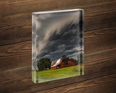 Iowa barn photography print stormy sky photo rural Midwest farm wall art picture