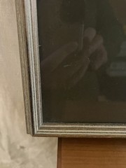 Large Prague Skyline Black And White Photo Framed in Great Condition