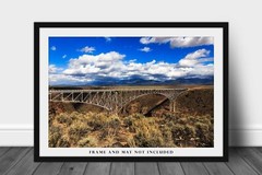 Rio Grande Gorge Bridge Photography Print: New Mexico, Taos, Landscape, Picture
