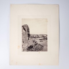 Francis Frith British Albumen Photograph Nile Rock of Abusir Egypt 19th C