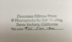 Bob Werling Signed #25 Farm & Moon Black & White Framed Decorator Edition Print