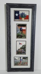 Vintage Richard Korczynski Texas Flag & Bluebonnet Original Photo Collage