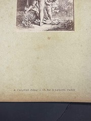 Curiosa Albumen Photograph Engraving François Boucher A. Calavas Paris 1875