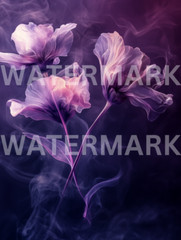 Digital Photo Image Beautiful Flowers Dark Smoke Picture Art Wallpaper Desktop