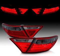 Red Smoke LED Parking Light Bar LED Brake Tail Lights Pair for 2015-2016 Toyota