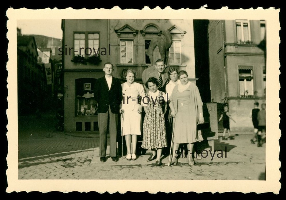Zell Mosel 1939 – Black Cat Fountain – KdF Travel – 1930s – Photo 9x6cm