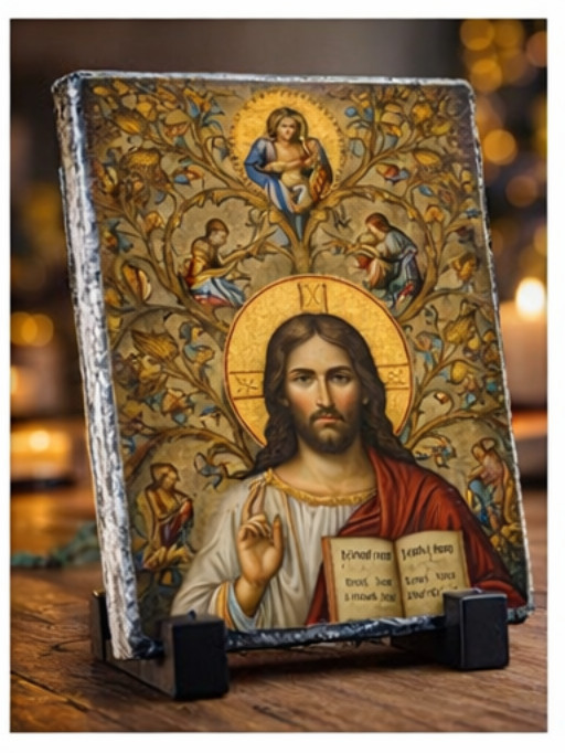 Christ the True Vine Slate Icon – Orthodox Christian Faith & Devotion Gift
