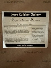 Jesse Kalisher Signed Framed Matted Photograph Big Ben London Black & White Art