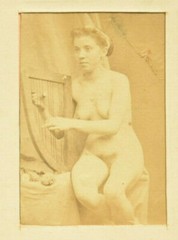 Two Cardboard Mounted Albumen Paper Prints, Interesting Female Nude, 14