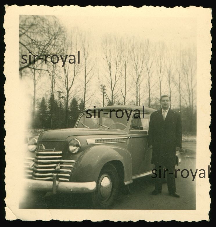 Opel Olympia in Gutach 1956-Auto Passenger Car Automobile Vintage-Photo 6x6cm