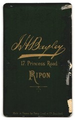 Photograph J.H. Bayley, Ripon, Princess Road 17, Woman Portrait with Curly Haa