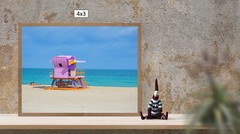 Miami Beach Pink Lifeguard Tower, High Resolution Image, Many Formats, TV Art