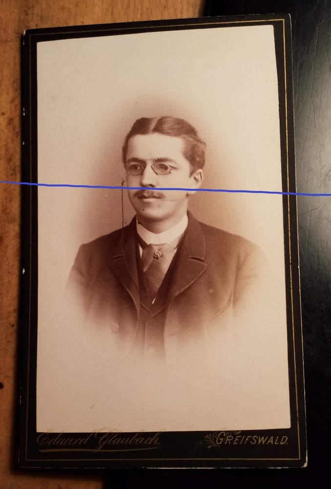 W. von Zastrow… as a law student in WS 1886/87 CDV Eduard Glaubach Greifswald