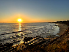 Ocean sunset, off California coast