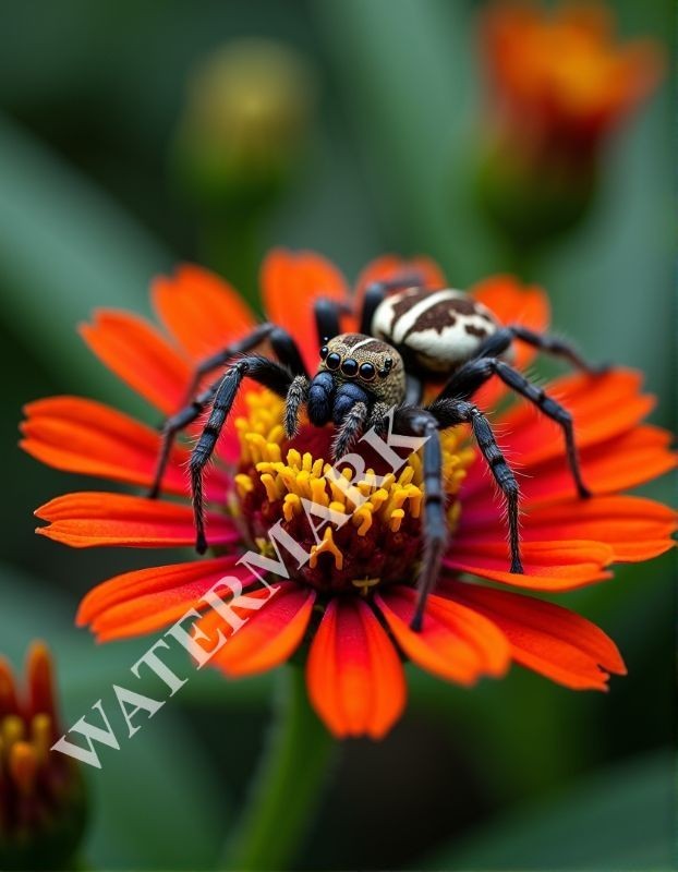 4 Digital Images Tropical Spider Realistic Picture Wallpaper Desktop Art B65