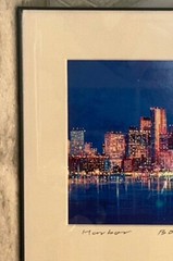 2017 Signed Fei Yang Boston Harbor Photo Photograph (5.5×7.25) 8”T 10”W Matted